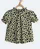 Chuppan Chupai Half Puff Sleeves Abstract Printed Top - Green
