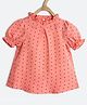 Chuppan Chupai Half Puff Sleeves Polka Dots Printed Top - Pink