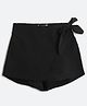 Chuppan Chupai Solid With Front Flap & Bow Tie Detailed Shorts -  Black