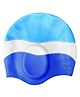 KARBD Ear Cover Hair Protection Silicone Swimming Cap Universal Size - Multicolor Light Blue White Dark Blue