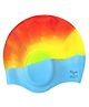 KARBD Ear Cover Hair Protection Silicone Swimming Cap Universal Size - Multicolor Rainbow Mix
