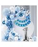 Bubble Trouble Blue First Birthday Decorations for Boys, Kids - 1st Birthday Decorations for Boys - 1st Birthday Theme Decoration Combo - 1st Birthday Party Supplies for Boys