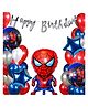 Bubble Trouble Spider Theme Birthday Decorations for Boys, Kids Party, Girls - Cartoon Birthday Decorations, Spider Birthday Party Supplies - 66 pcs