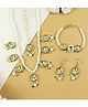 Asthetika Set Of 4 Meenakari Kundan Stone Embellished Jewellery Set -  Green