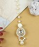 Asthetika Kundan Stone Diamond Embellished Maang Teeka - White
