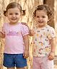 Babyoye 100% Cotton With Eco Jiva Finish Half Sleeves Tops With  Boat Print Pack of 2 - Pink & Cream