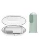 Dr. Brown's Tooth Brush Silicone Finger Toothbrush With Case -Pack of 2 - Gray & Light Green