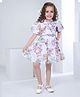 Peppermint Half Sleeves Floral Printed Flared Dress - Multi Colour