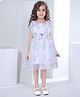 Peppermint Sleeveless Floral Printed Fit & Flared Dress - Purple