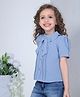 Peppermint Half Sleeves Solid Top - Blue