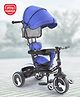 Play Nation Kids Tricycle with Canopy & Parental Push Handle  - Royal Blue