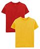Zeezeezoo Pack Of 2 Half Sleeves Solid Tees - Red & Yellow