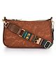 lycheebags bags Women Pu Croco Finish Tan Sling Bag