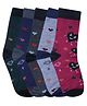 DOLLAR Pack Of 5 Hearts Printed Cotton Socks - Multi Colour