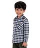 Superminis Full Sleeves Checked   Shirt - Blue