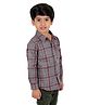 Superminis Full Sleeves Checked   Shirt - Pink
