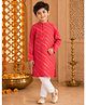 Superminis Full Sleeves Leheriya Printed Kurta With Pyjama Set - Magenta
