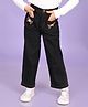 Superminis Floral Embroidered Denim Jeans - Black