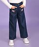 Superminis Floral Embroidered Denim Jeans - Navy Blue