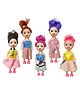 Domenico Cute Realistic Doll Toys for Kids Pack of 5 Multicolor - Height 10 cm
