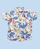 Superminis Rayon Half Sleeves Floral Printed Shirt - Blue