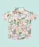 Superminis Rayon Half Sleeves Floral Printed Shirt - Green