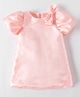 Kookie Kids Half Sleeves Party Frock with Bow Applique - Pink
