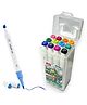 DOMENICO Dual Tip Double Sided Art Marker Pens Pack of 12 - Multicolour