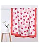 Moms Home Baby Super Soft Absorbent Muslin Towel Cum Blanket - Strawberry