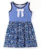 CrayonFlakes Sleeveless Floral & Polka Dots Printed Dress - Blue