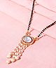 Abdesigns Gold-Plated American Diamond & Beaded Mangalsutra - 50g