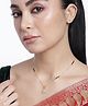 Abdesigns Gold-Plated American Diamond & Beaded Mangalsutra - 50g