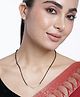 Abdesigns Gold-Plated American Diamond & Beaded Mangalsutra - 50g