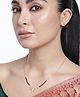 Abdesigns Gold-Plated American Diamond & Beaded Mangalsutra - 50g