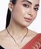 Abdesigns Silver-Plated American Diamond & Beaded Mangalsutra - 50g