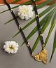 Digital Dress Room Long Mangalsutra Designs Gold Plated Necklace Simple Vati Mangalsutra 2 Line Gold & Black Beads Chain Gold Plated Mangalsutra Latest Designs For Women (32 Inches)