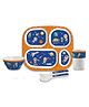 Cello Kidzbee Quadmeal Feeding Set of 5 Space Print - Blue