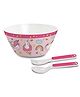 Cello Kidzbee Cone Bowl with Spoon and Fork Unicorn Print - Pink