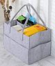 Kuber Industries Diaper Caddy Bag For Travel|Baby Bag For smart mothers|Nursery Storage Foldable Organizer (Grey)