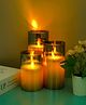 Kuber Industries LED Candles for Home Decoration|Battey Operated|Flameless |Safe & Easy to Maintain|Pack of 3|Gray