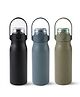 Kuber Industries Water Bottle | Vacuum Insulated Travel Bottle| Sipper Lid & Handle Water Bottle|1000 ml|Pack of 3|Multi