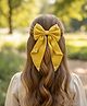 Ribbon candy Bow Detailed & Pearl Embellished Hair Clip - Yellow