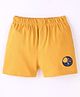 Ollypop Cotton Knee Length Solid Shorts with Placement Print - Honey