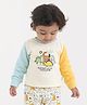 haus & kinder 100% Cotton Full Sleeves Animals Printed Tee - Off White