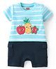 Babyhug 100% Cotton Half Sleeves Romper Fruit Print - Blue