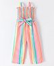 Kookie Kids Singlet Sleeveless Striped Full Length Jumpsuit - Multicolour