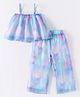 Kookie Kids  Sleeveless Tie & Dye   Top & Pant Set - Blue