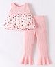 Kookie Kids Sleeveless Heart Print Top & Pant - Pink