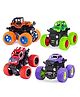 OPINA Friction Mini Monster Stunt Car Pack of 4- (Color May Vary)