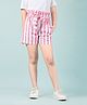 tweeny mini Pure Cotton Striped Shorts - Pink